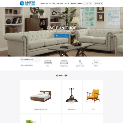 Mẫu web nội thất sang