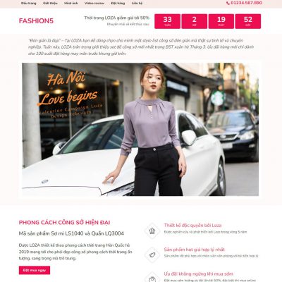 Theme wordpress landing page bán quần áo